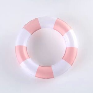 Pink and White Inflatable Swim Ring for Labubu